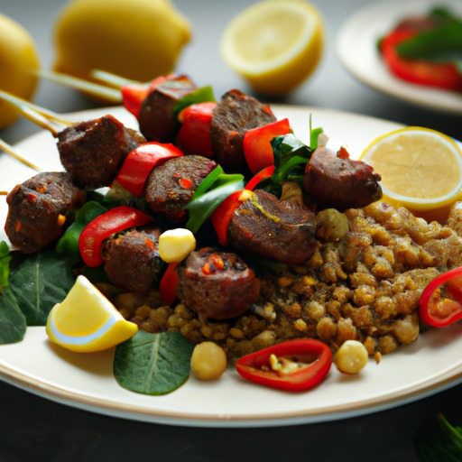 Spice-Rubbed Lamb Kebabs With Protein Rich Quinoa Salad