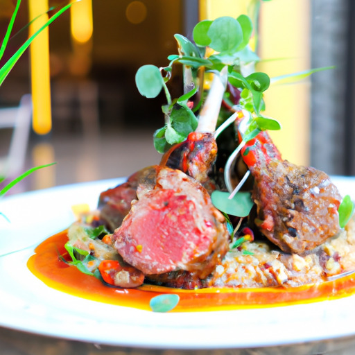 Marinated Lamb Lollipops with Crunchy Quinoa Salad