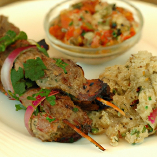 Stuffed Lamb Souvlaki Towers