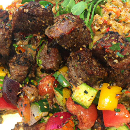 Sticky Lamb Skewers with Quinoa Tabbouleh