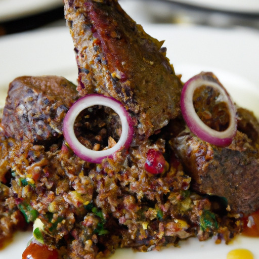 Herb-Crusted Tandoori Lamb with Quinoa Pilaf