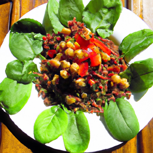 Lamb Sunrise Salad with Quinoa and Chickpeas
